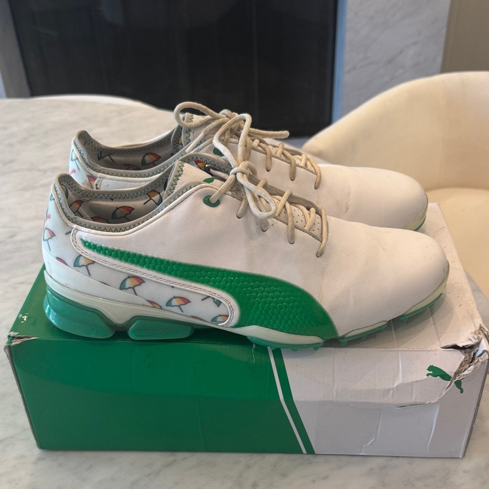 Puma Ignite ProAdapt White and Bright Green Shoes
